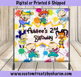 Original Caucasian Rugrats Backdrop - Rugrats Party Banner Custom Favorz by Sharon