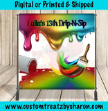 PAINT AND SIP BACKDROP Custom Favorz by Sharon