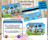 PAW PATROL CREDIT CARD INVITES Custom Favorz by Sharon