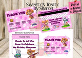 PAW PATROL Girl Credit Card Invites Custom Favorz by Sharon