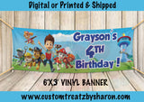 PAW PATROL HANGING BANNER Custom Favorz by Sharon