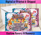 PEBBLES & BAMM BAMM GENDER REVEAL PRINTABLE INVITE Custom Favorz by Sharon