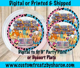 PEBBLES & BAMM GENDER REVEAL CHARGER & PLATE INSERTS Custom Favorz by Sharon