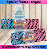 PEBBLES & BAMM GENDER REVEAL WATER LABELS Custom Favorz by Sharon
