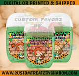 PEBBLES FLINTSTONES 1 OZ SANITIZER LABELS Custom Favorz by Sharon
