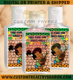 PEBBLES FLINTSTONES 2 OZ SANITIZER LABELS Custom Favorz by Sharon