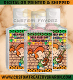PEBBLES FLINTSTONES 2 OZ SANITIZER LABELS Custom Favorz by Sharon