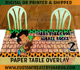 PEBBLES FLINTSTONES TABLE COVER OVERLAY Custom Favorz by Sharon