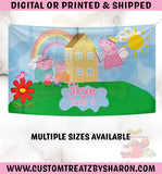 PEPPA PIG BACKDROP Custom Favorz by Sharon