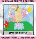 PEPPA PIG BACKDROP Custom Favorz by Sharon