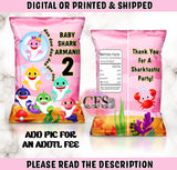 PINK BABY SHARK CHIP BAGS