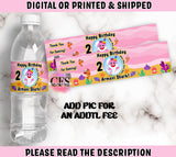 PINK BABY SHARK WATER BOTTLE LABELS