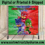 PJ MASKS BACKDROP Custom Favorz by Sharon