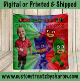 PJ MASKS BACKDROP Custom Favorz by Sharon