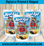 Paw Patrol Caprisun or Kool-Aid Jammers Label Custom Favorz by Sharon