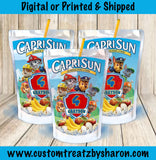 Paw Patrol Caprisun or Kool-Aid Jammers Label Custom Favorz by Sharon