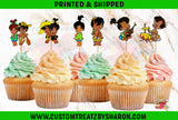 Pebbles & Bamm Bamm Cupcake Toppers Custom Favorz by Sharon