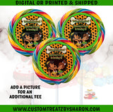 Pebbles & Bamm Bamm Swirl Lollipop Labels - Carnival Lollipop Labels Custom Favorz by Sharon