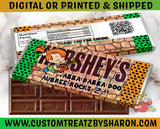 Pebbles Flintstones Hershey Bar Labels Custom Favorz by Sharon