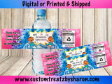 Phil & Lil Gender Reveal Water Bottle Label Custom Favorz by Sharon