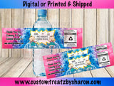 Phil & Lil Gender Reveal Water Bottle Label Custom Favorz by Sharon