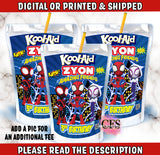 Spidey & His Amazing Friends Caprisun/Kool-Aid Jammer Juice Labels