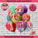 STRAWBERRY SHORTCAKE BALLOON STICKERS Custom Favorz by Sharon