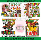 Stepping Into Juneteenth Shirt PNG, Juneteenth PNG, Black History - INSTANT DOWNLOAD Custom Favorz by Sharon